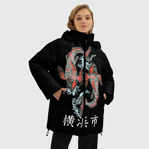 Женская зимняя куртка Иокогама / 3D-Светло-серый – фото 3