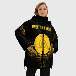 Куртка зимняя женская Twenty One Pilots: Yellow Moon, цвет: 3D-черный — фото 2