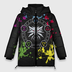 Куртка зимняя женская Ведьмак: Сила стихий, цвет: 3D-черный