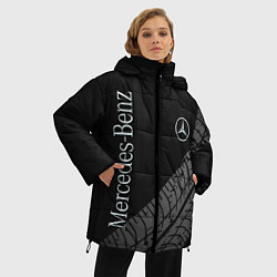 Куртка зимняя женская Mercedes AMG: Street Style, цвет: 3D-красный — фото 2