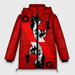 Куртка зимняя женская Дама бубен, цвет: 3D-черный