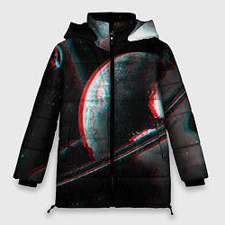 Куртка зимняя женская Cosmos Glitch, цвет: 3D-черный