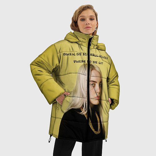 Женская зимняя куртка Billie Eilish: Where Do We Go? / 3D-Черный – фото 3