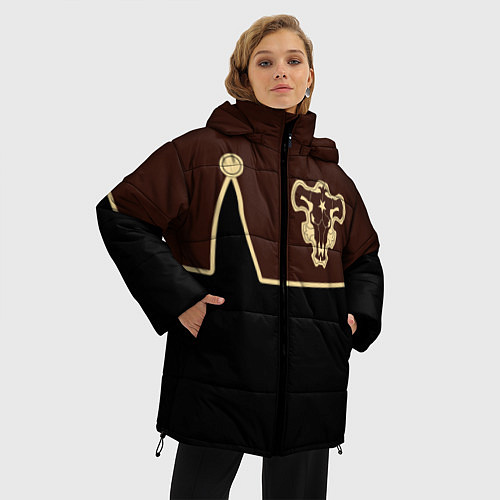 Женская зимняя куртка Черный Клевер: Мантия / 3D-Черный – фото 3