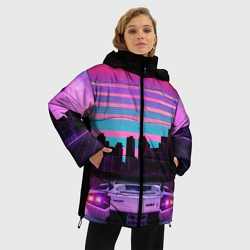Женская зимняя куртка Racing 80s / 3D-Черный – фото 3