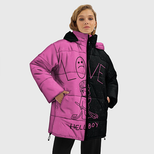 Женская зимняя куртка Lil Peep: Hell Boy / 3D-Черный – фото 3