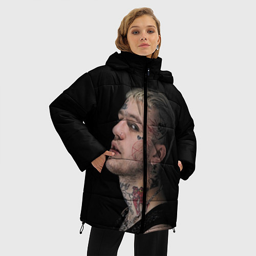 Женская зимняя куртка Lil Peep: Dark Angel / 3D-Черный – фото 3