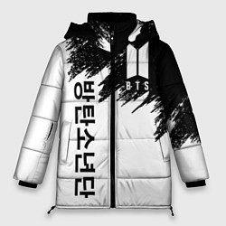 Куртка зимняя женская BTS: White & Black, цвет: 3D-светло-серый