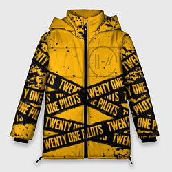 Куртка зимняя женская 21 Pilots: Yellow Levitate, цвет: 3D-черный