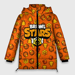Куртка зимняя женская Brawl Stars: Orange Team, цвет: 3D-черный