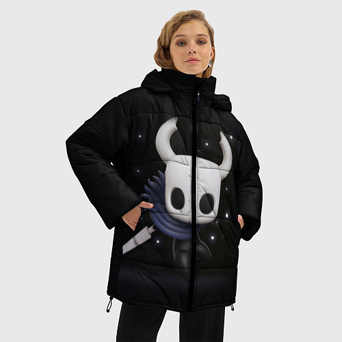 Женская зимняя куртка Hollow Knight / 3D-Черный – фото 3