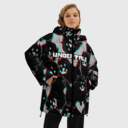 Куртка зимняя женская Undertale, цвет: 3D-черный — фото 2