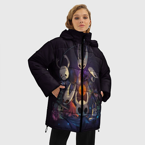 Женская зимняя куртка Hollow Knight / 3D-Черный – фото 3
