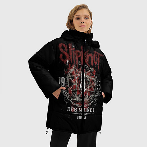 Женская зимняя куртка Slipknot 1995 / 3D-Черный – фото 3