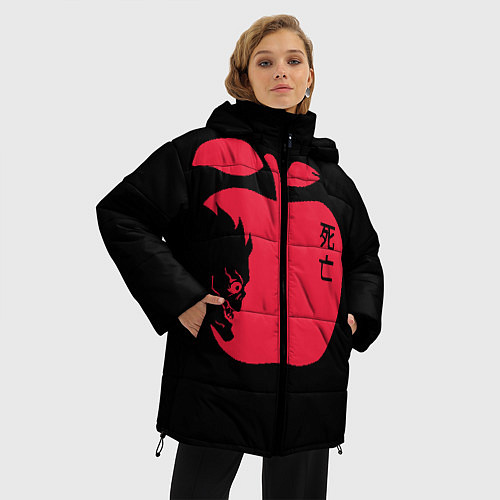 Женская зимняя куртка Яблоко Рюка / 3D-Черный – фото 3