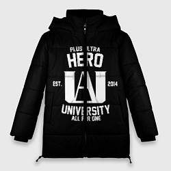 Куртка зимняя женская My Hero Academia белый лого, цвет: 3D-черный