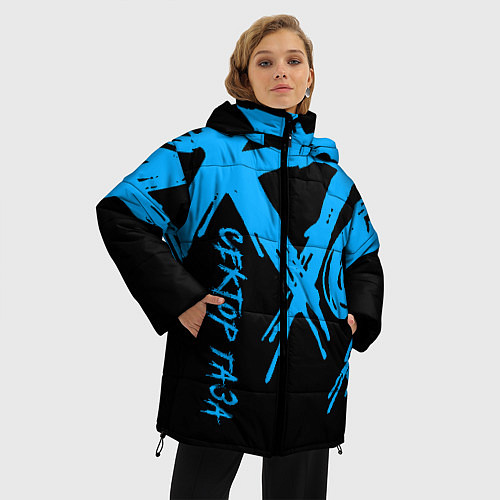 Женская зимняя куртка Сектор Газа / 3D-Черный – фото 3