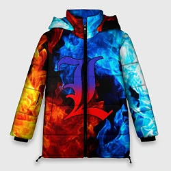 Куртка зимняя женская L letter fire, цвет: 3D-черный