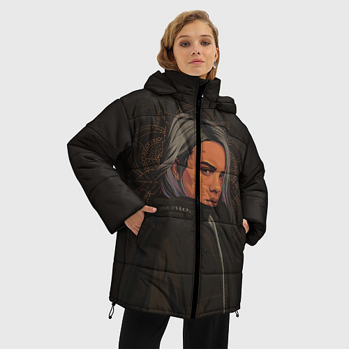 Женская зимняя куртка Billie Eilish / 3D-Черный – фото 3