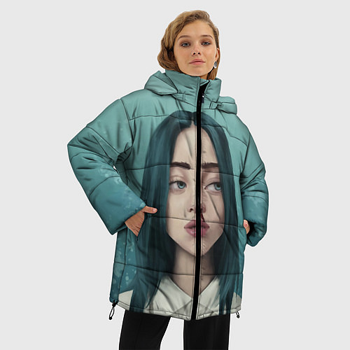 Женская зимняя куртка Билли Айлиш / 3D-Черный – фото 3
