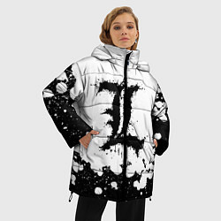 Куртка зимняя женская L letter snow, цвет: 3D-черный — фото 2