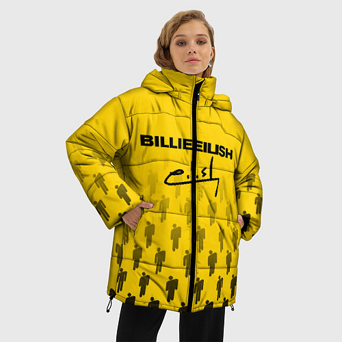 Женская зимняя куртка Billie Eilish: Yellow Autograph / 3D-Красный – фото 3