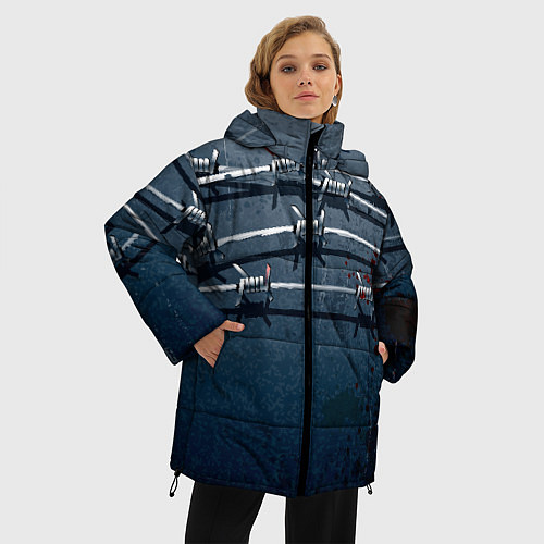 Женская зимняя куртка Колючая цепь / 3D-Черный – фото 3
