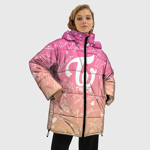 Женская зимняя куртка TWICE АВТОГРАФЫ / 3D-Черный – фото 3