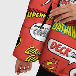 Куртка зимняя женская DC comics logos, цвет: 3D-красный — фото 2