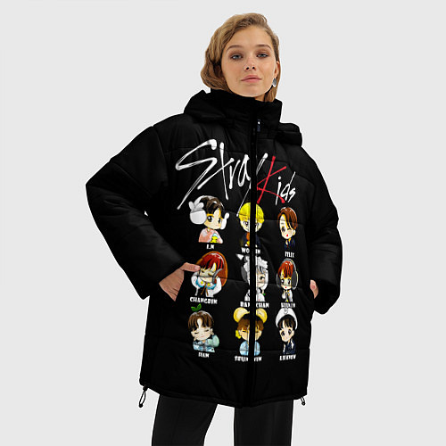 Женская зимняя куртка Stray Kids / 3D-Черный – фото 3