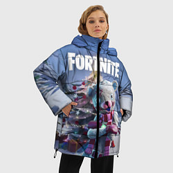 Куртка зимняя женская Fortnite Новогодний, цвет: 3D-черный — фото 2