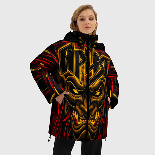 Женская зимняя куртка Ария / 3D-Черный – фото 3