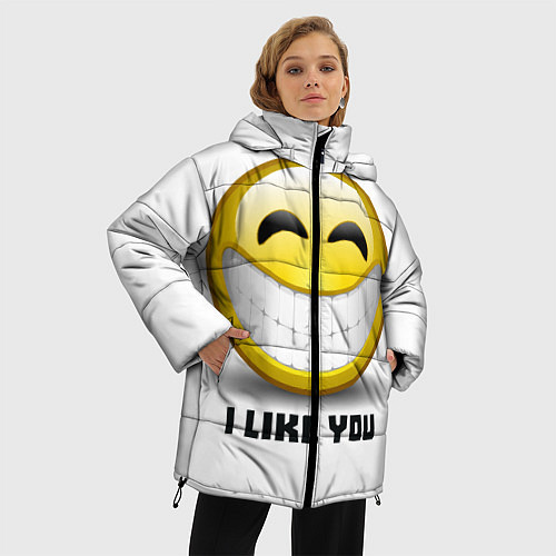 Женская зимняя куртка I like you / 3D-Черный – фото 3