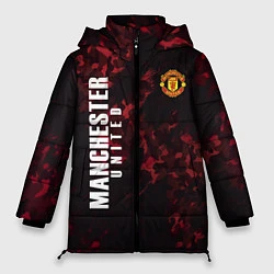 Куртка зимняя женская Manchester United, цвет: 3D-черный