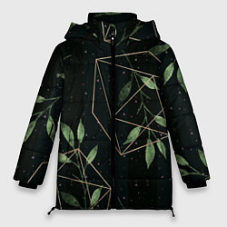 Куртка зимняя женская Геометрия в природе, цвет: 3D-черный