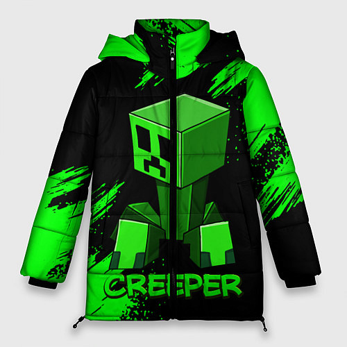 Женская зимняя куртка MINECRAFT CREEPER / 3D-Красный – фото 1