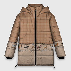 Куртка зимняя женская Всадники, цвет: 3D-черный
