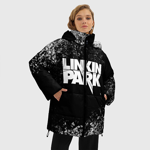 Женская зимняя куртка Linkin Park / 3D-Черный – фото 3