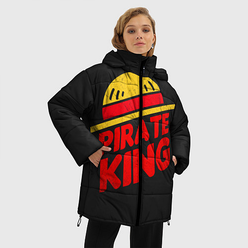 Женская зимняя куртка One Piece Pirate King / 3D-Красный – фото 3