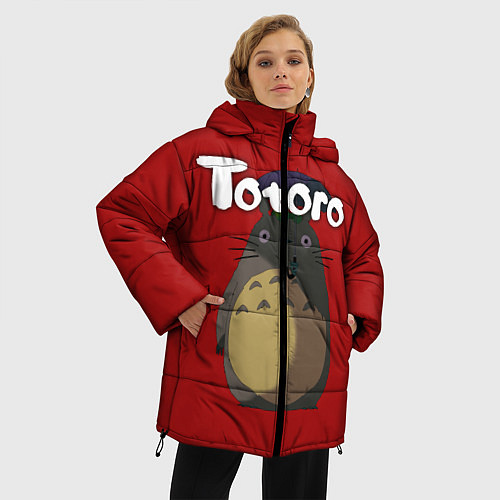 Женская зимняя куртка Totoro / 3D-Черный – фото 3