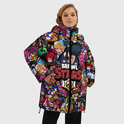 Куртка зимняя женская BRAWL STARS BULL, цвет: 3D-черный — фото 2