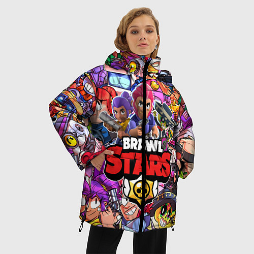 Женская зимняя куртка BRAWL STARS / 3D-Черный – фото 3