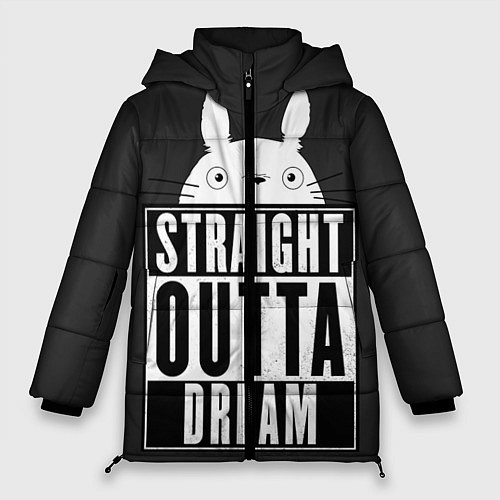 Женская зимняя куртка Тоторо Straight outta dream / 3D-Красный – фото 1