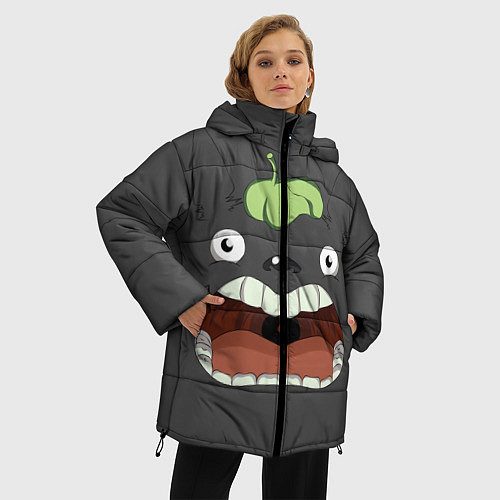 Женская зимняя куртка Тоторо / 3D-Черный – фото 3