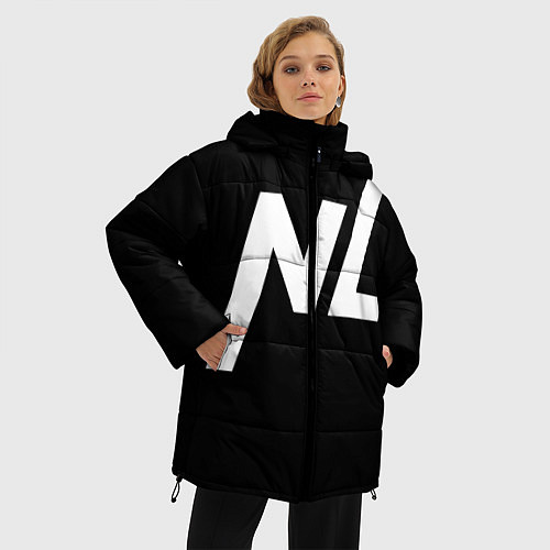 Женская зимняя куртка NL logo / 3D-Черный – фото 3