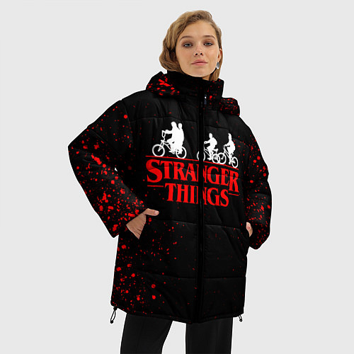 Женская зимняя куртка STRANGER THINGS / 3D-Черный – фото 3