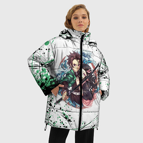Женская зимняя куртка KIMETSU NO YAIBA / 3D-Черный – фото 3