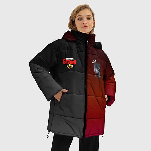 Женская зимняя куртка Brawl Stars / 3D-Черный – фото 3