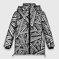Куртка зимняя женская Треугольники, цвет: 3D-черный
