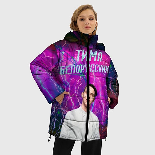 Женская зимняя куртка Тима Белорусских / 3D-Черный – фото 3